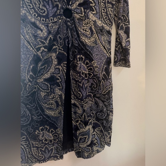 Fairycore Y2K Witchy Whimsical Paisley Enchanted Dress With Ring Detail– Size 8 - Picture 2 of 4